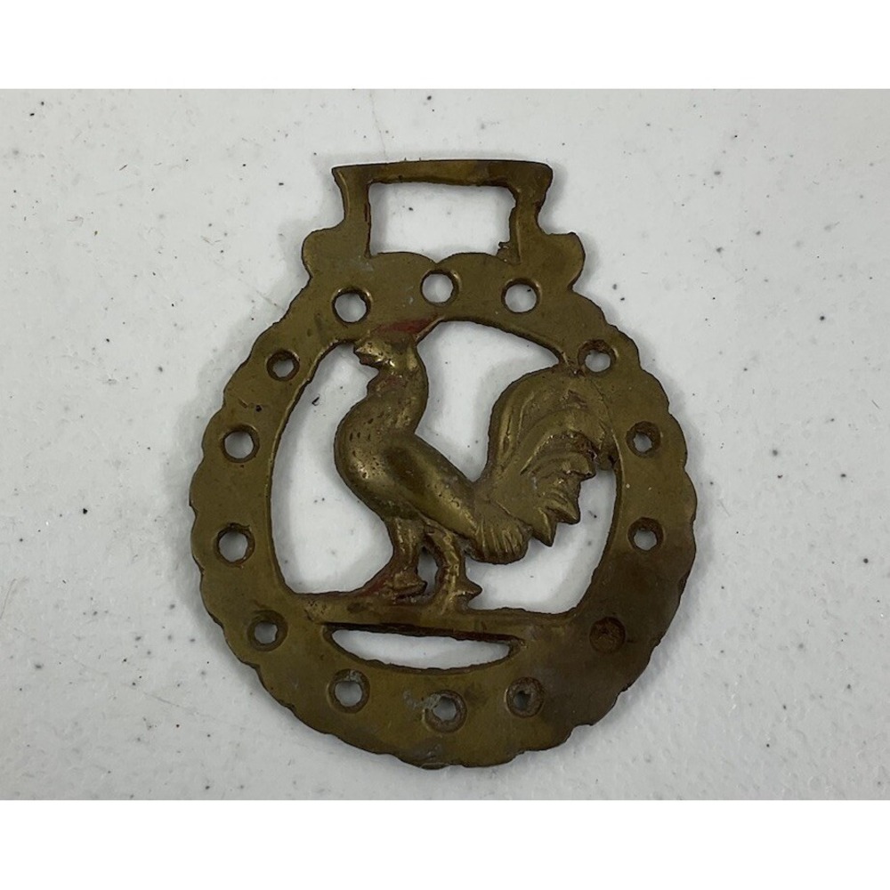 Horse Brass Rooster Parade Medallion Bridle Harness Decoration